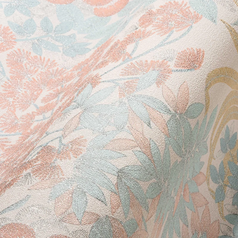 Livingwalls Travel Styles Non-Woven Wallpaper - Wildflower Wallpaper in White and Blue - Stylish Wall Wallpaper for Various Rooms in 10.05 m x 0.53 m