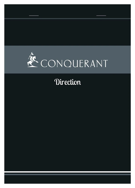 Conquérant Pack of 40 A5 Direction Notepads Small Squares 5 mm 200 Pages Stapled Head Cover Grey - Image 1