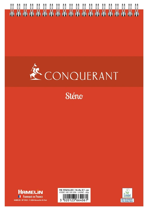 Conquérant Pack of 40 A5 Ruled 7 mm 180 Pages Full Bound Red Card Cover - Image 1