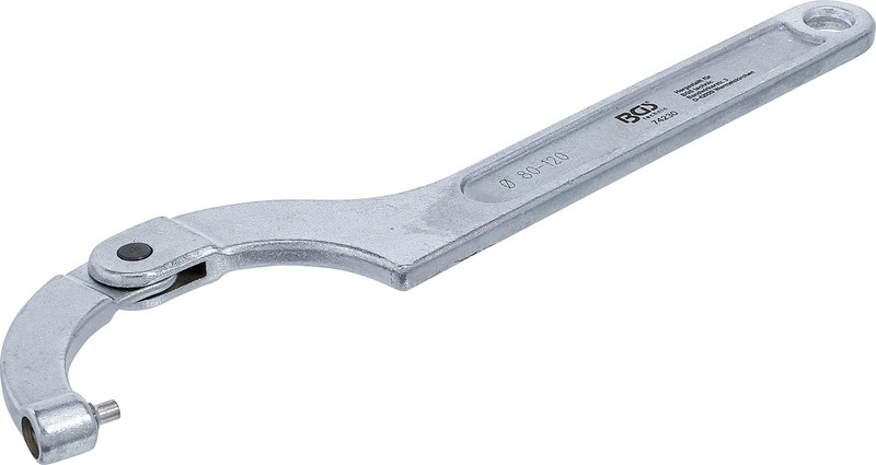 BGS 74230 | Adjustable Hook Wrench with Pin | 80 - 120 mm