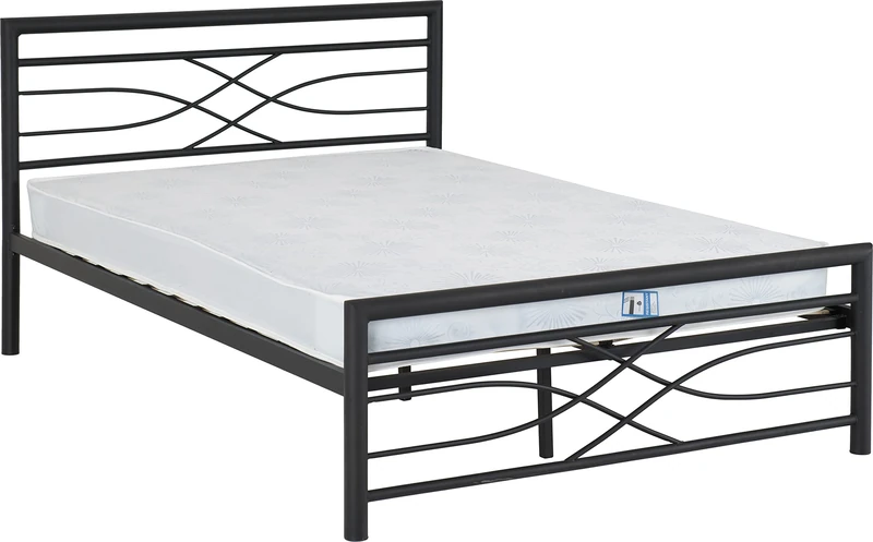 Seconique Kelly 5' King Size Bed in Black