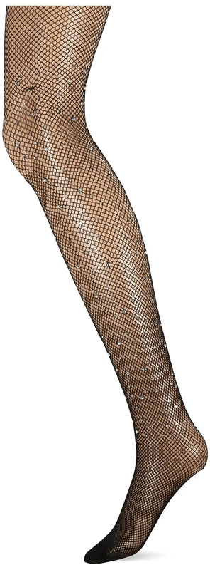 KARL LAGERFELD Women's K/Essential Rhnstns Tights, Black, L