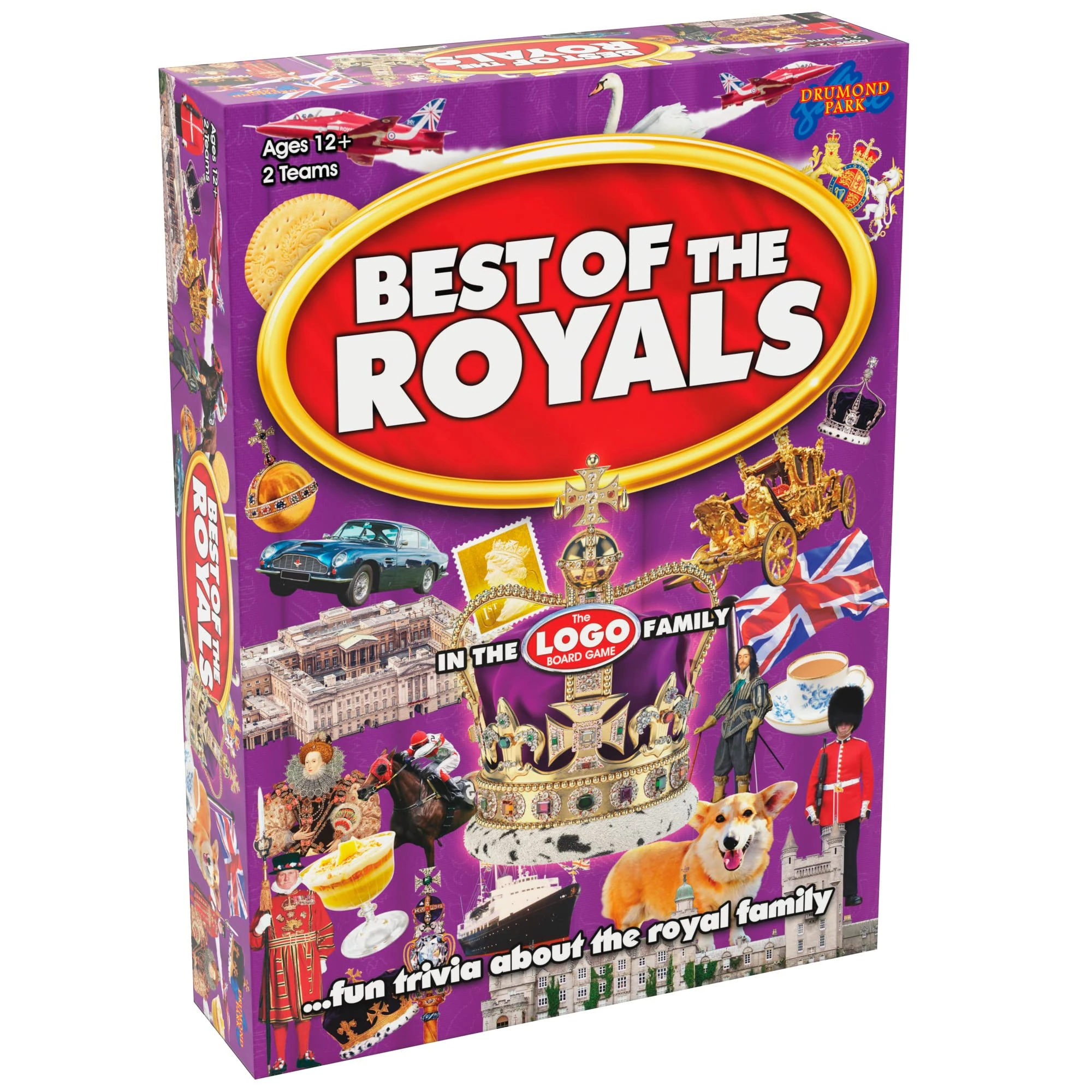 Drumond Park T73561EN Best of the Royals LOGO Board Game, Family Board Games for 2-8 players, Tabletop Game For Adults And Kids Suitable From 12+ Years