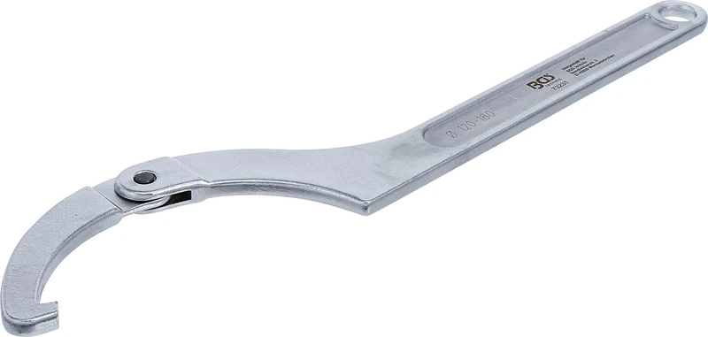 BGS 73231 | Adjustable Hook Wrench with Nose | 120 - 180 mm