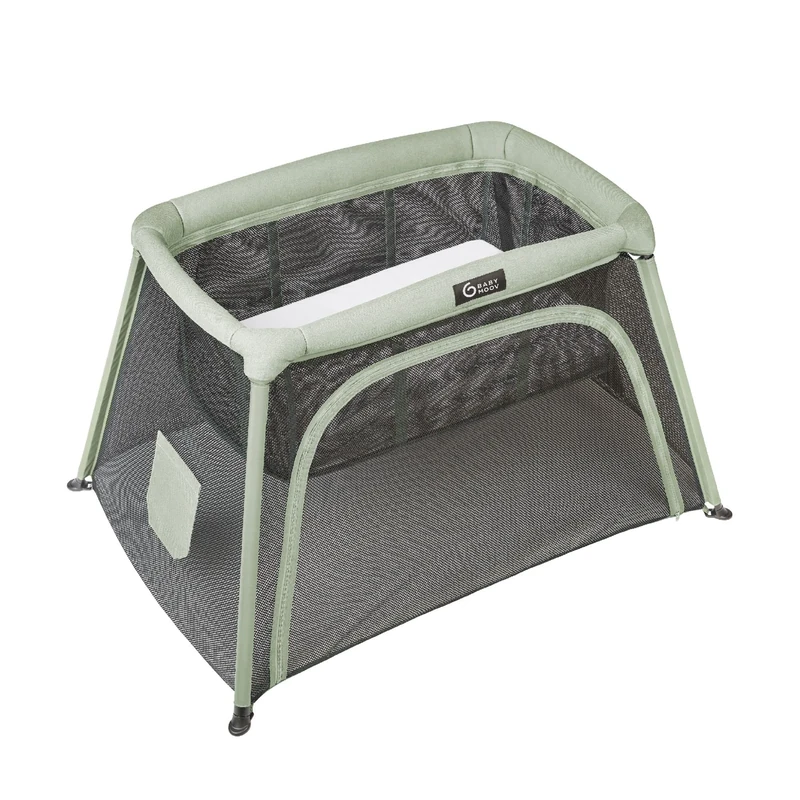 Babymoov Moov & Comfy 3-in-1 Travel Cot - Removable Newborn Insert, from Birth to The Age of 4, Easy Fold & Compact, 2 Mattresses Included, Bedside Crib & Play Pen Function
