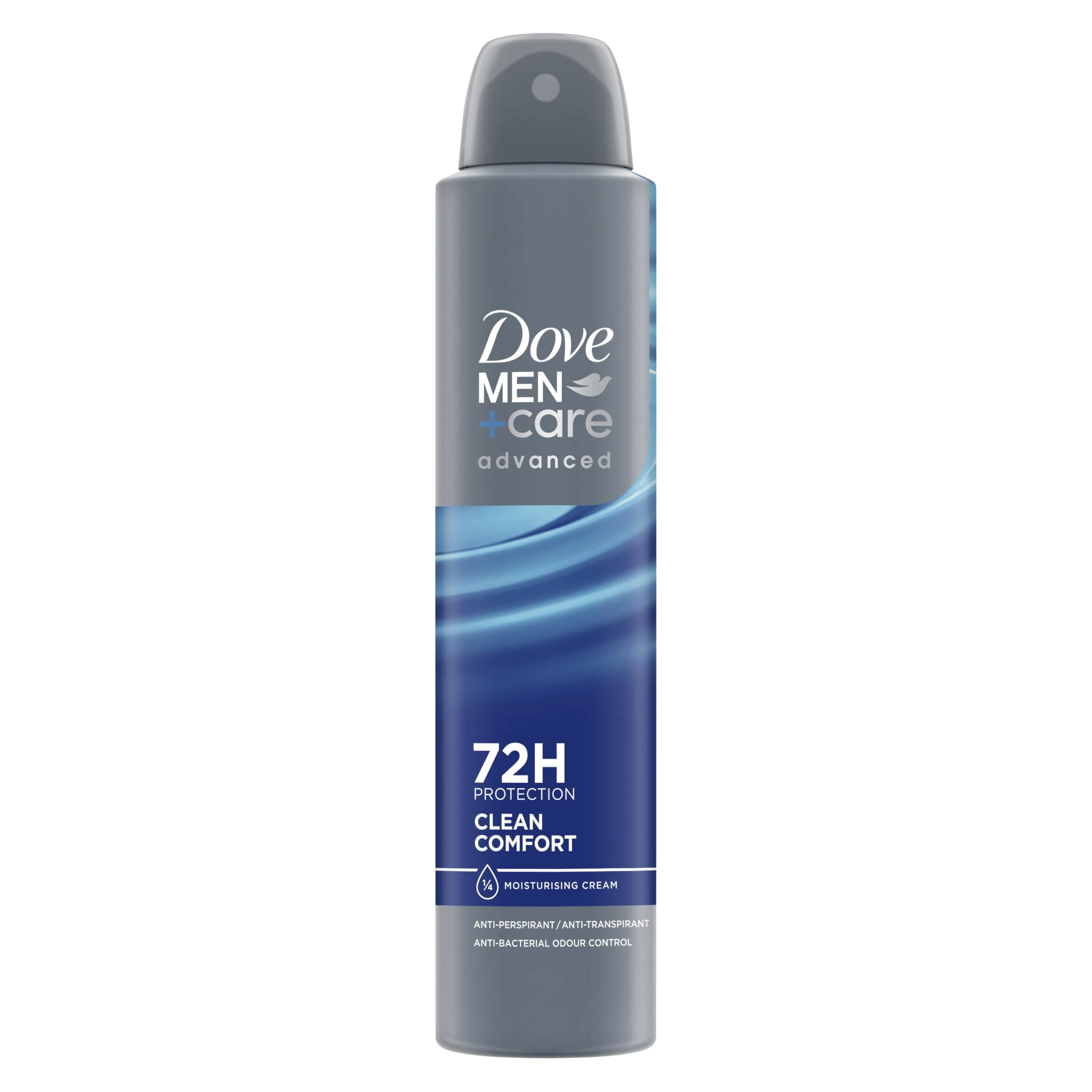 Dove Men+Care Advanced Clean Comfort Men's Antiperspirant Deodorant Body Spray with ¼ moisturising cream & Anti-Odour technology for 72 hour protection against sweat and odour 200 ml