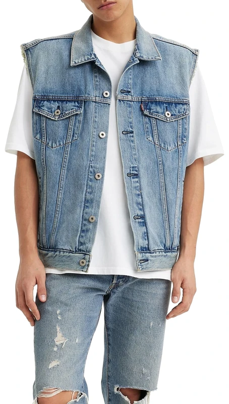 Levi's Men's Relaxed Trucker Vest, KENTUCKY BLUE VEST, M