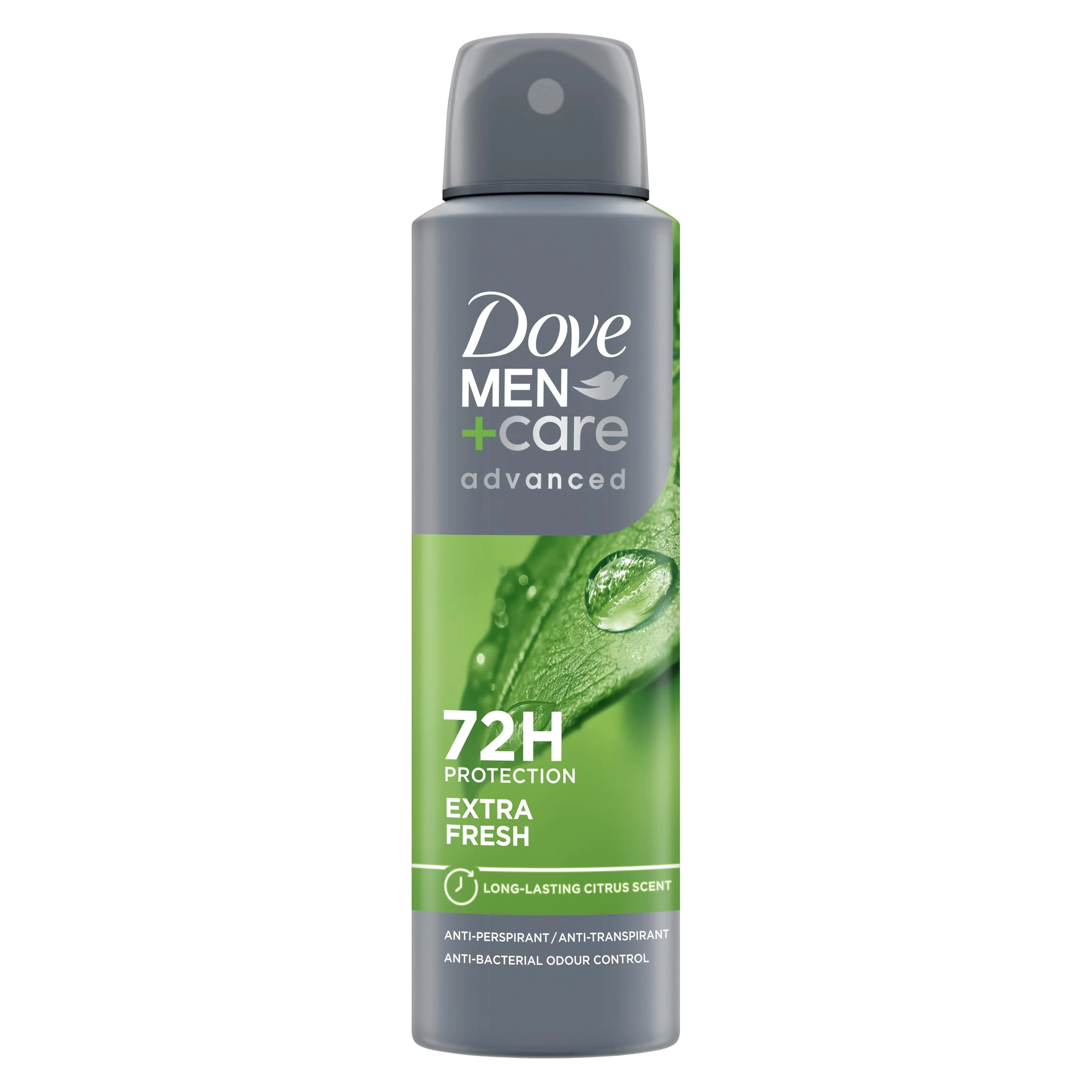 Dove Men+Care Advanced Extra Fresh Men's Antiperspirant Deodorant Body Spray with ¼ moisturising cream & Triple Action technology for 72 hour sweat and odour protection 150 ml, Pack of 6