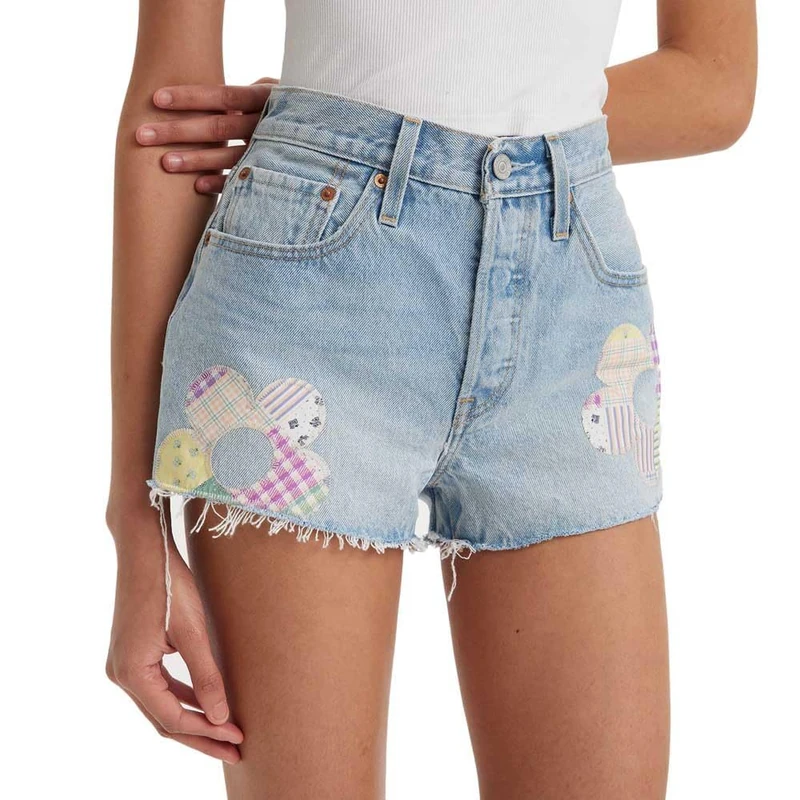 Levi's Women's 501 Original Denim Shorts, Fresh as a Daisy Short, 28