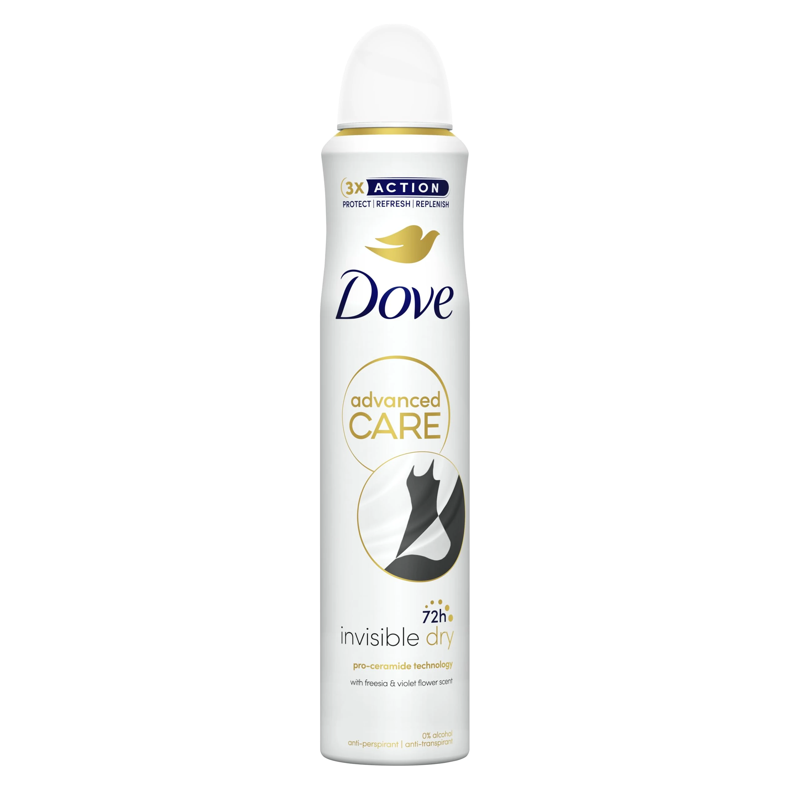 Dove Advanced Care Invisible Dry Women's Antiperspirant Deodorant Spray for 72 hour protection against sweat and odour with Pro-Ceramide technology 200 ml
