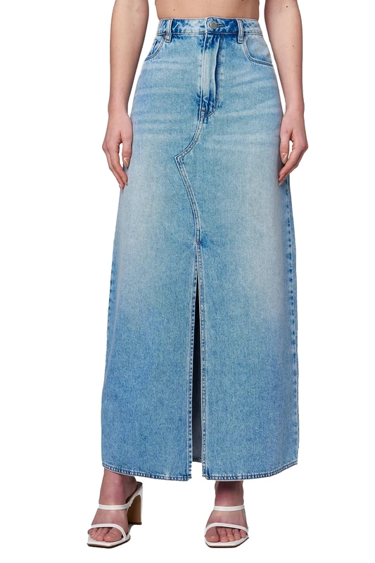 [BLANKNYC] Womens Luxury Clothing Sustainable Denim Distressed Five Pockets Mini Skirt, Comfortable & Stylish, in My Mind, 30