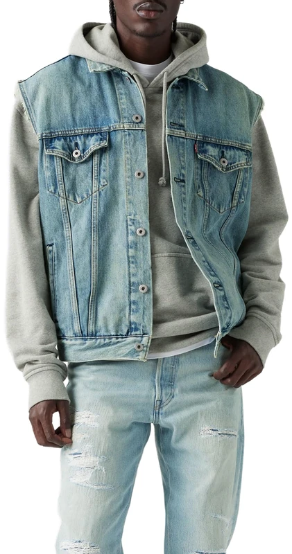 Levi's Men's Relaxed Trucker Denim Vest, KENTUCKY BLUE VEST, XS