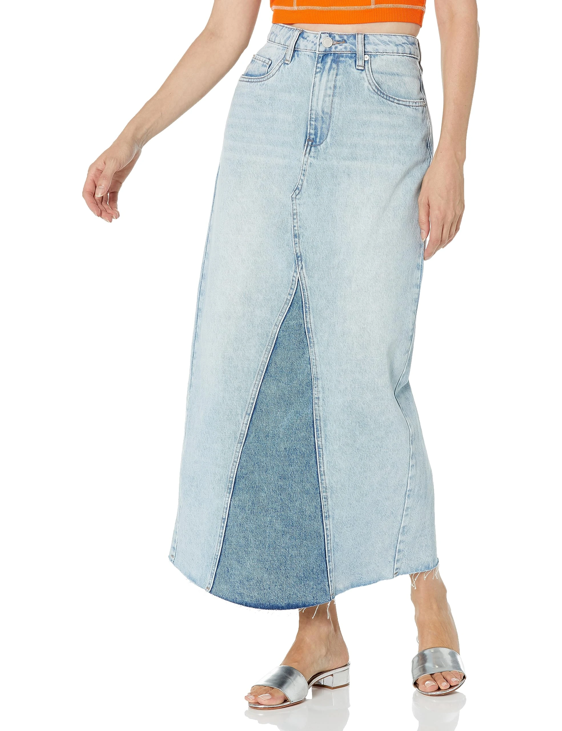 [BLANKNYC] Womens Luxury Clothing Sustainable Denim Distressed Five Pockets Mini Skirt, Comfortable & Stylish, Either Way, 30