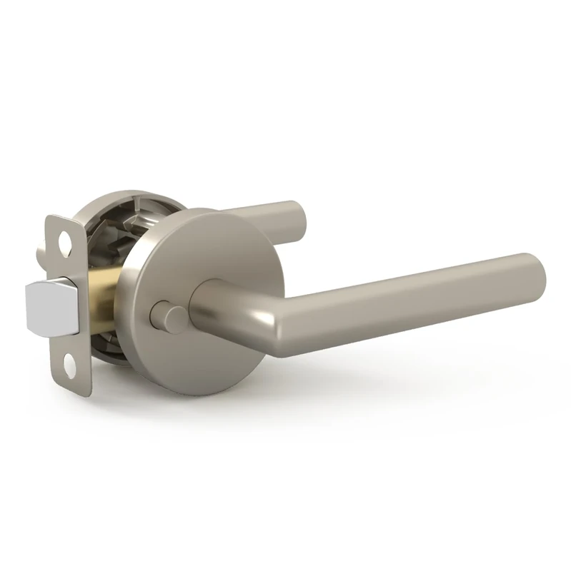 Mega Handles Privacy I Lever Door Lock Handle Set for Hallway, Closet and Bathroom I Keyless Door Lock I Heavy Duty Design I Fits All Standard Door Sizes I Screws Included - Satin Nickel (1 Pack)