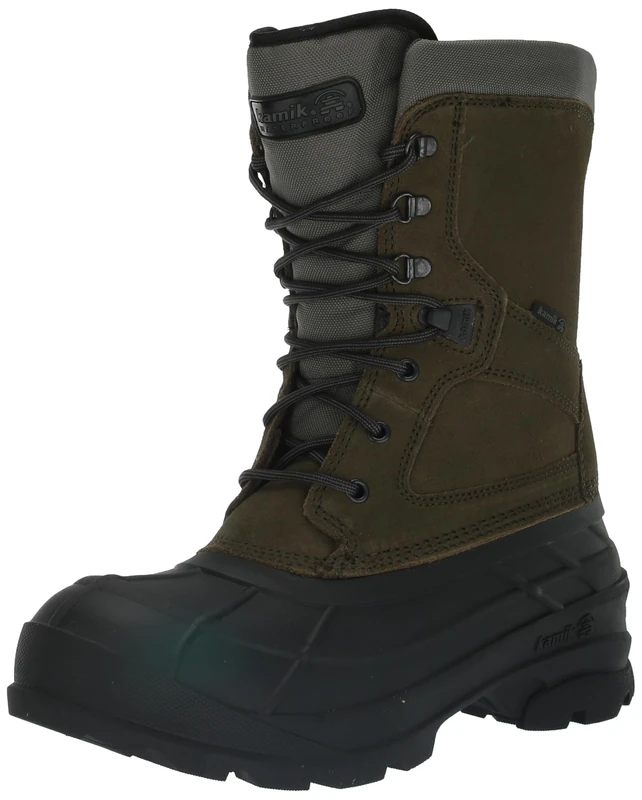 Kamik Nation Plus Men's Winter Boots, Dark Olive Dol, 9.5 UK - Image 1