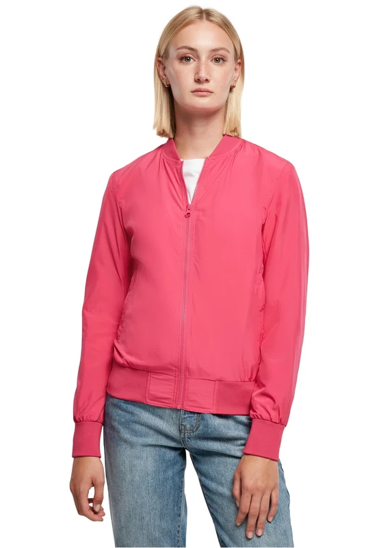 Urban Classics Women's Ladies Light Bomber Jacket, Hibiskus Pink, XXL