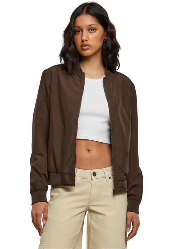 Urban Classics Women's Ladies Light Bomber Jacket, Brown, XXXL