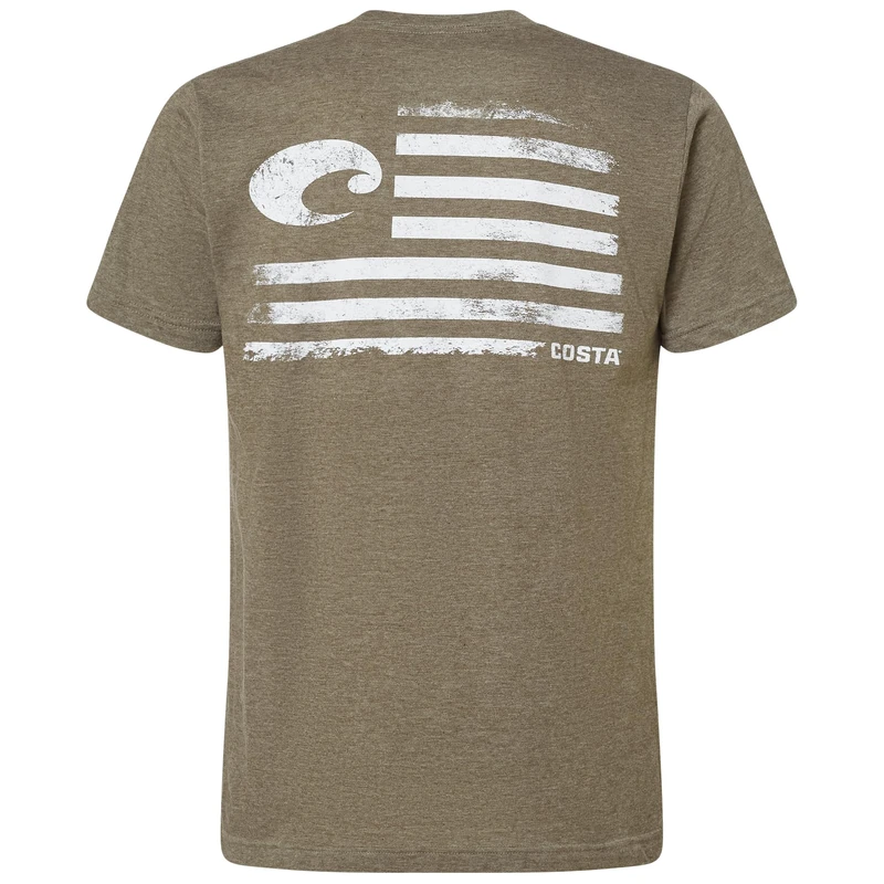 Costa Del Mar Men's Pride Short Sleeve T Shirt, Military Green Heather, XL - Image 1