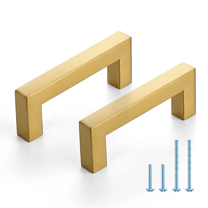 Joy Decor Gold Cabinet Pulls, Drawer Pulls, 3 Inch CC, 30 Pack