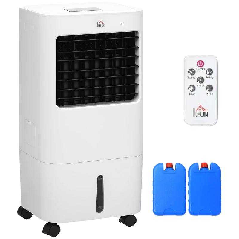 HOMCOM 3-in-1 Evaporative Mobile Air Cooler Cooling Fan Humidifier for Home Office