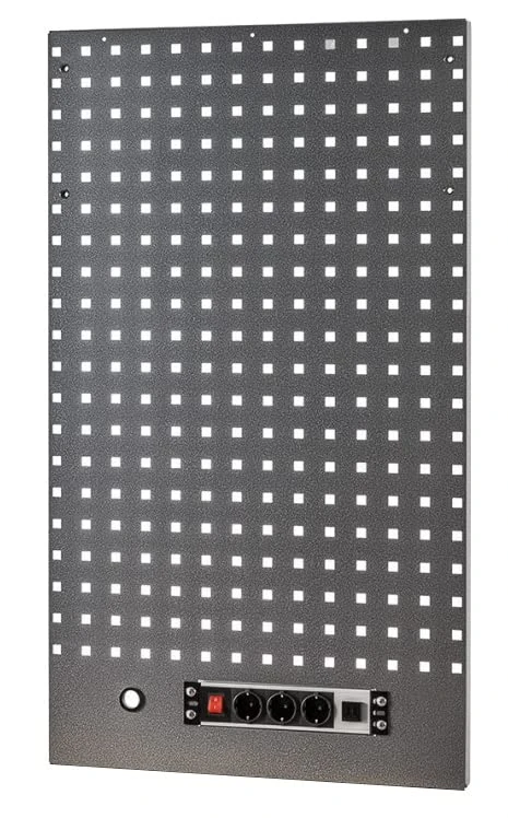SP TOOLS TOOLS-SP41146-Workshop Whorkshop SP Perforated Board for Furniture with Power Supply-Professional Quality, Black - Image 1