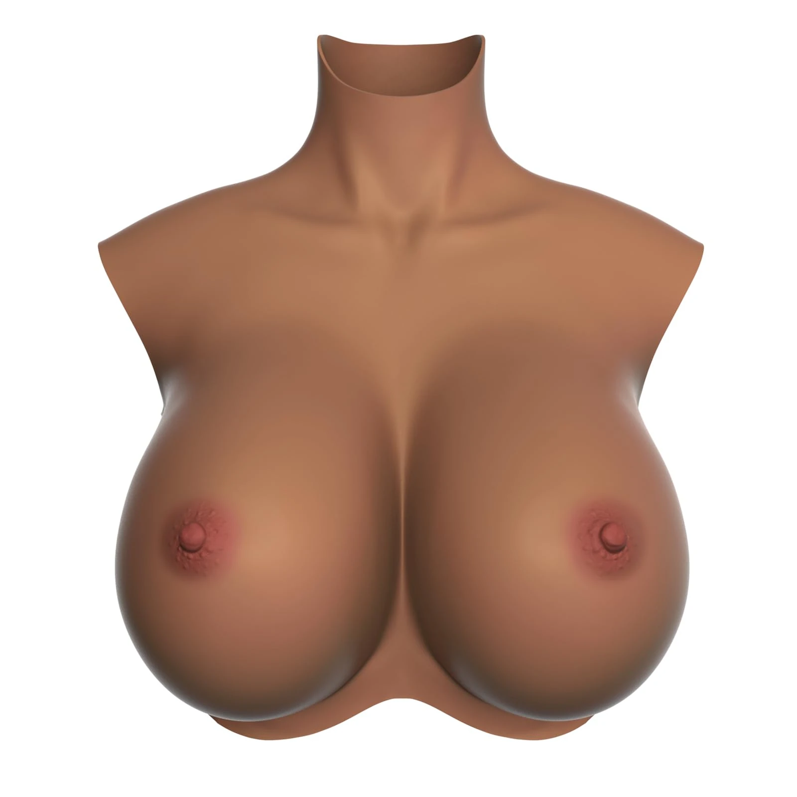 Zilasegy Silicone breast forms，silicone boobs，fake boobs，breast forms for crossdressers drag queen（Plus size）, Brown, H cup Silicone filler