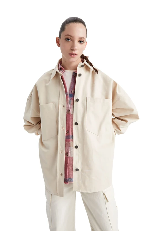 DeFacto Women's Tunic Shirt, Beige, M