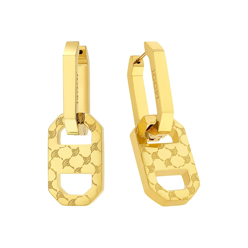 JOOP! hoops stainless steel ladies earrings, 1.7 cm, gold, Comes in jewelry gift box, 2035137