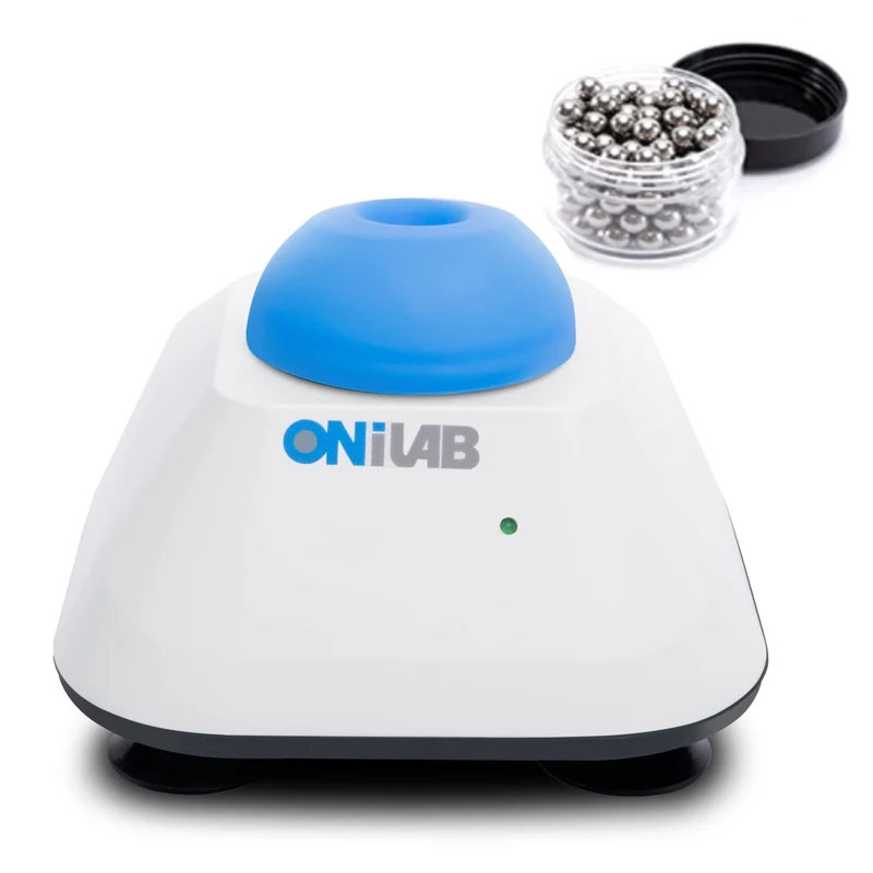 ONiLAB Mini Vortex Mixer with Touch Function, Lab Mixing, Nail Polish,Tattoo Ink,Eyelash Adhesives and Acrylic Paints Mixing, Lab Vortexer for Centrifuge Tubes and Test Tubes,Blue