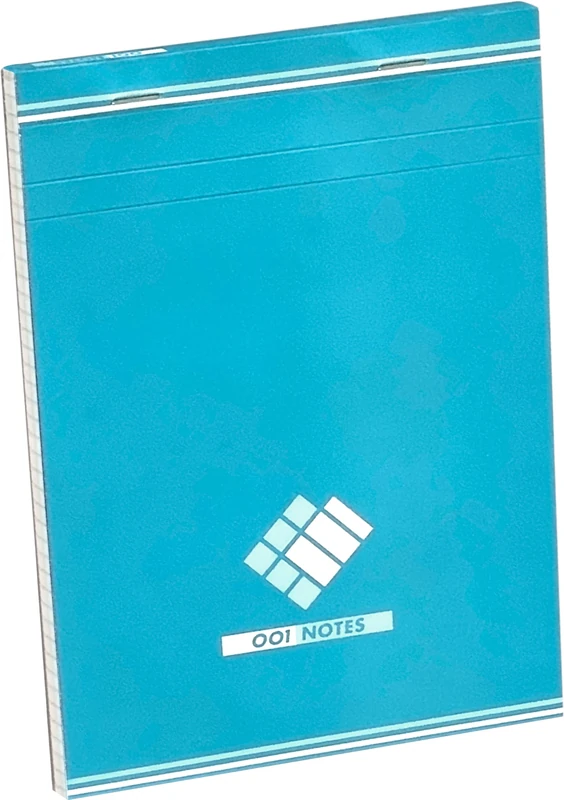 Hamelin 001 Pack of 40 A5 Small Squared Notepads 5 mm 200 Pages Stapled Head Cover Blue Card