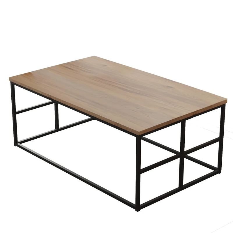 WELL HOME MOBILIARIO & DECORACIÓN Side Table, 100% Melamine Re-plated Chipboard Board, Atlantic Pine