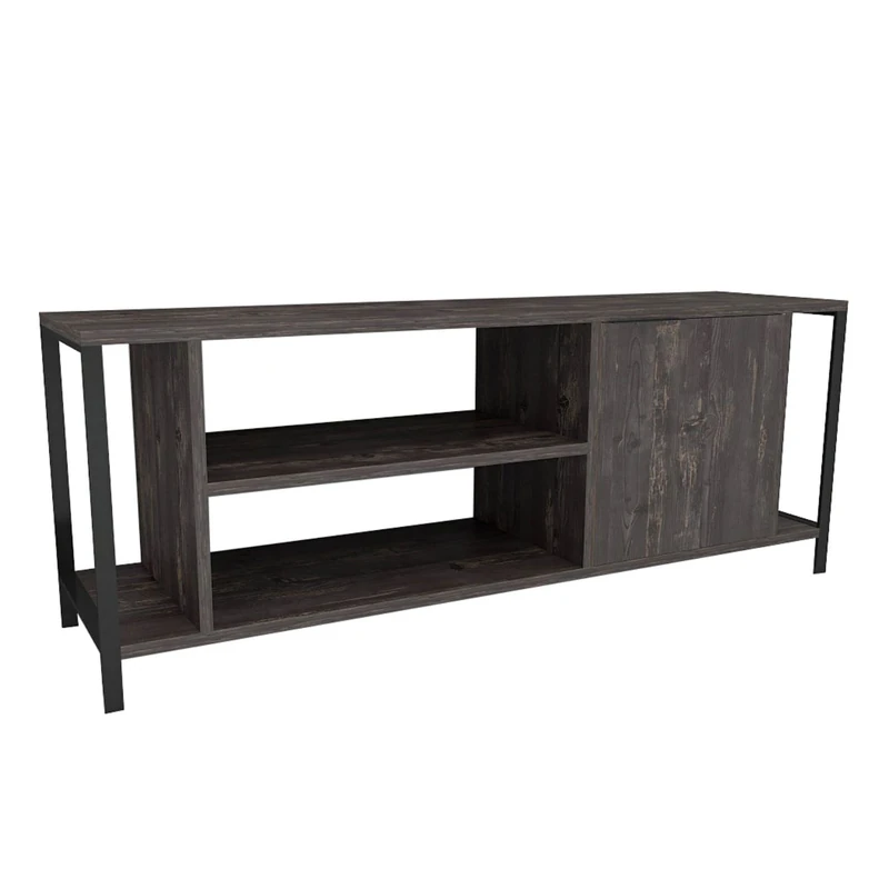 WELL HOME MOBILIARIO & DECORACIÓN Mesa TV, 100% Tablero de aglomerado rechapado en melamina, colour Oscuro Marrón