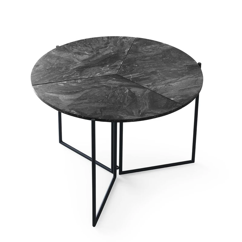 WELL HOME MOBILIARIO & DECORACIÓN Dining Table, 100% Re-plated Melamine Chipboard, Anthracite