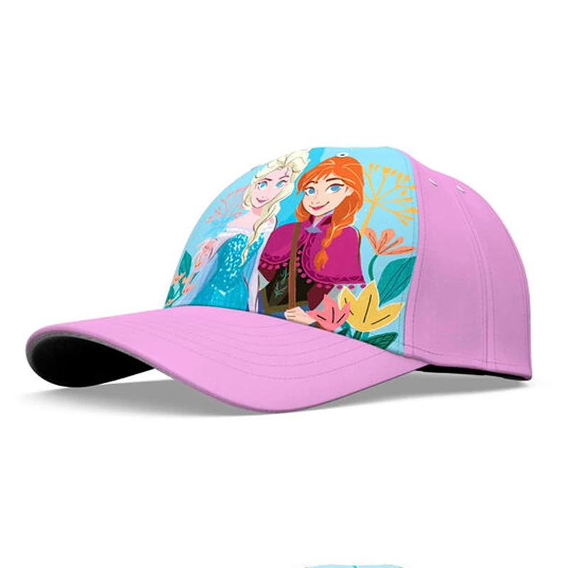 Frozen Polyester Baseball Hat, Light Purple Breathable Sun Cap for Girls, Pre Curved Hat for Outdoor Sports Summer 3+ Years