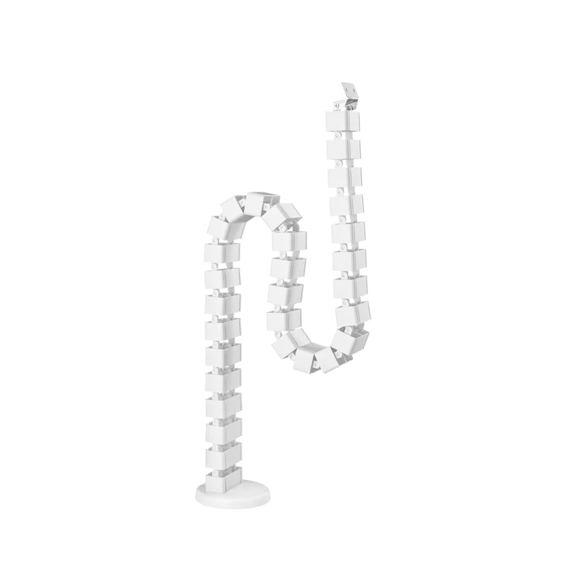 InLine® Flexible Cable Duct for Height-Adjustable Tables 4 Chambers 68 x 36 mm Maximum 1.28 m White - Image 1