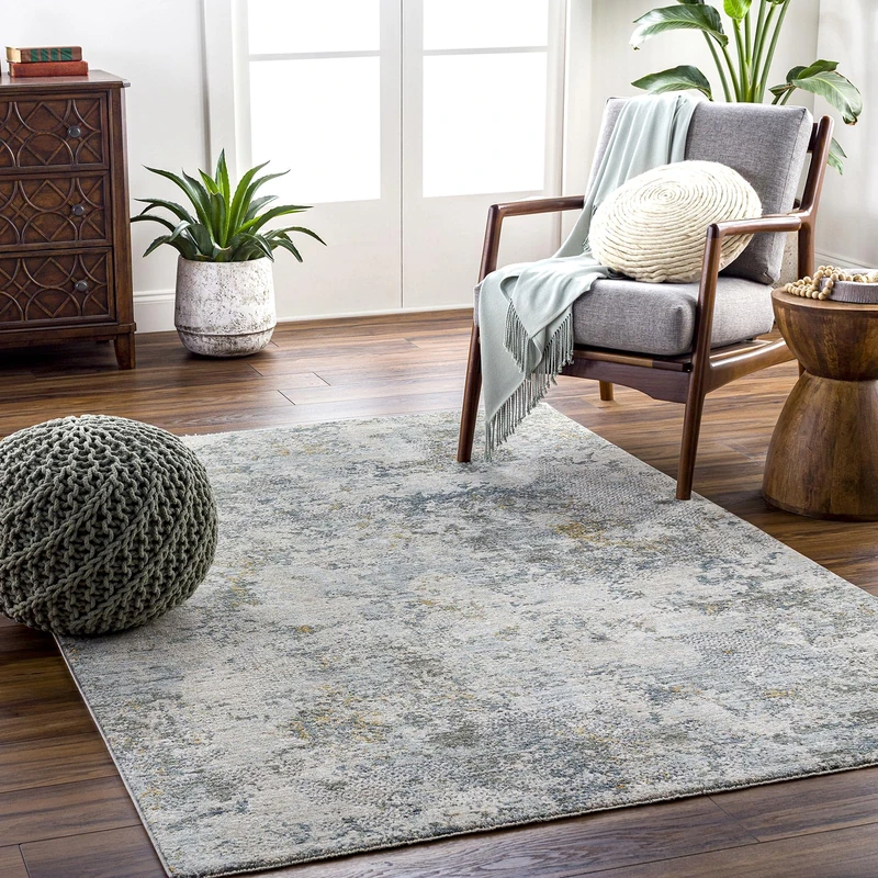 Livabliss Caden Vintage Area Rug for Living Room 200 x 290 cm, Bedroom – Traditional Patterned Boho Style, Easy Care Medium Pile – Large Indoor Floor Cover, Dusty Sage and Taupe - Image 1