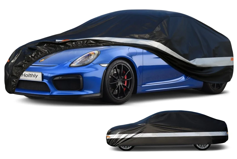 Holthly 10 Layers Car Cover Waterproof All Weather for Coupe Hatchback, Outdoor Car Covers Custom Fit for Audi TT, BMW Z4, Crossfire,Toyota 86, Porsche 718 Cayman Boxster, Subaru BRZ, Ford Focus,etc