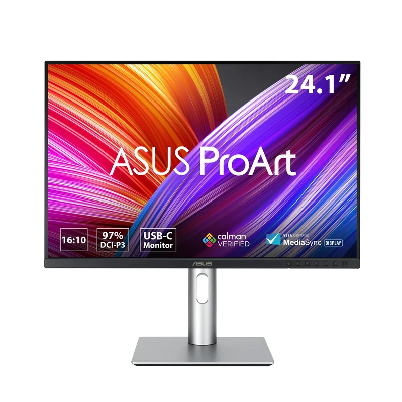 ASUS ProArt Display PA248CRV Professional Monitor - 24.1 Inch, IPS, 16:10, 1920 x 1200, 97% DCI-P3, Colour Accuracy ΔE < 2, Calman Verified, HDR-10, USB-C PD 96W, Ergonomic Stand, Green Sustainability