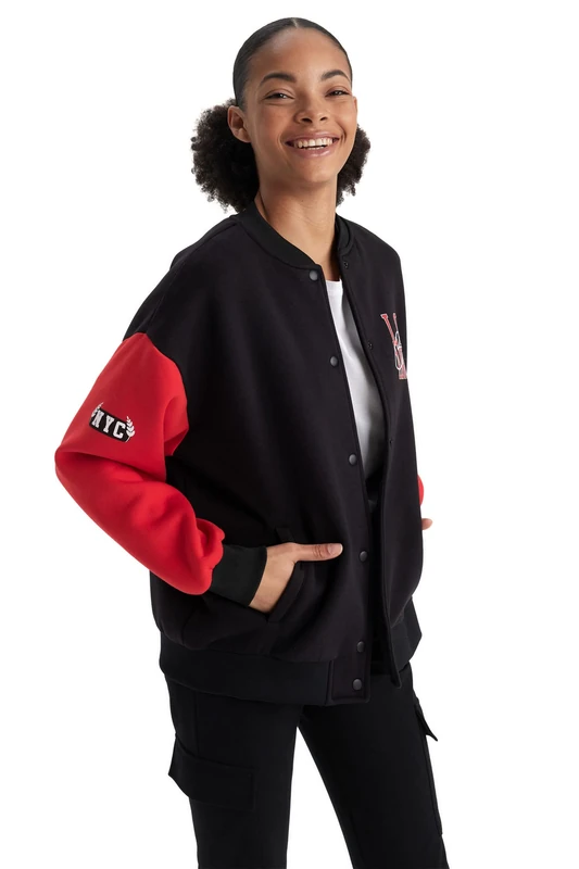 DeFacto Women's Z6382AZ Cardigan Sweater, Black, S