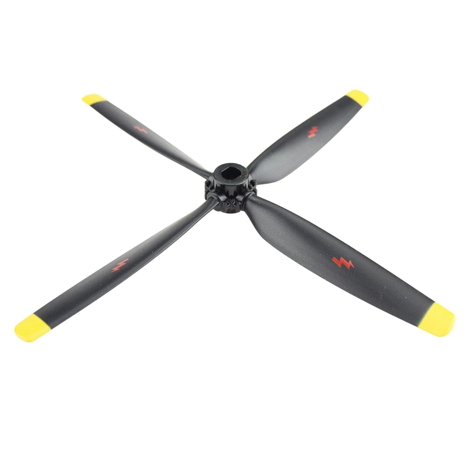Lightweight RC Propellers Accessory,4 Blade Replacement RC Prop, Low Noise Model Spare Propeller Part Accs RC Plane