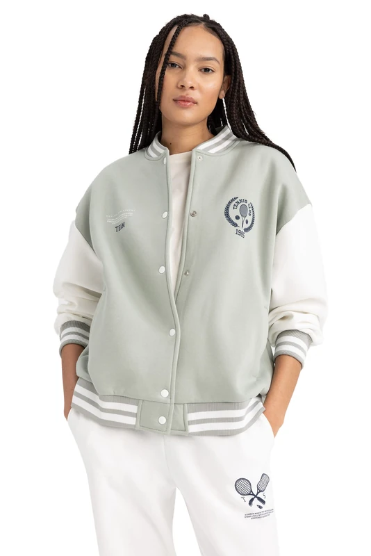 DeFacto Women's Z6702AZ Cardigan Sweater, Mint, XS