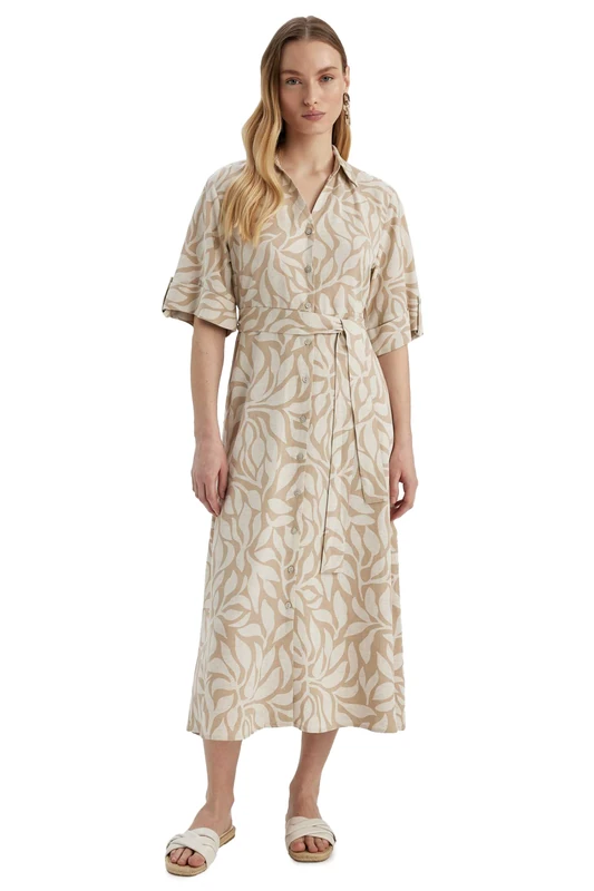 DeFacto Women's Dress, Beige, 8 - Image 1