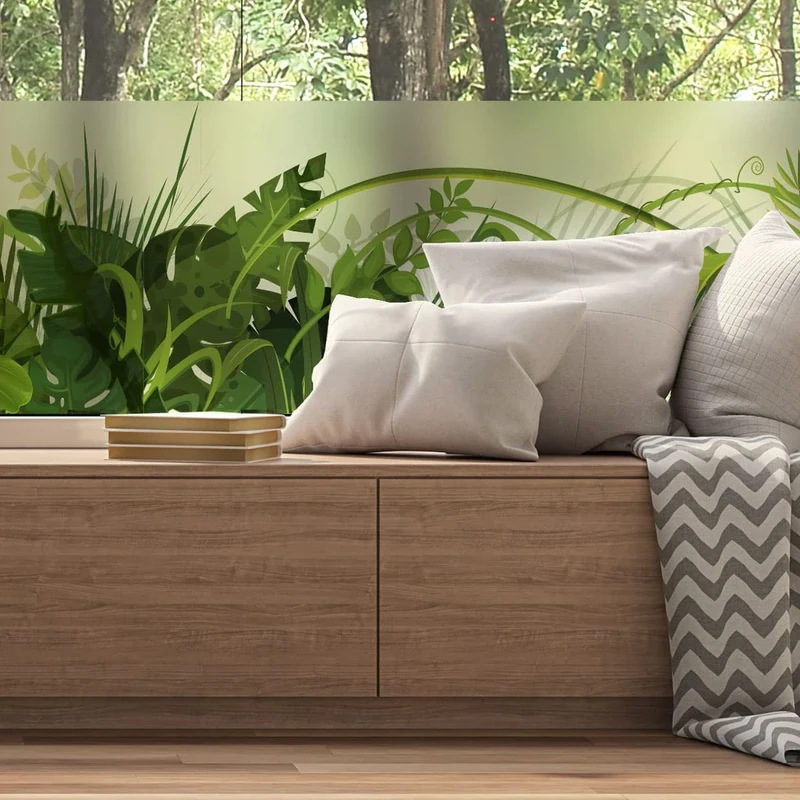 La Jungle Self Adhesive Window Shower Door Privacy Film 40x200cm