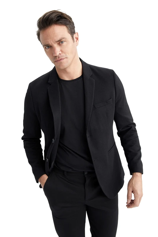 DeFacto Men's blazer, black, 46R