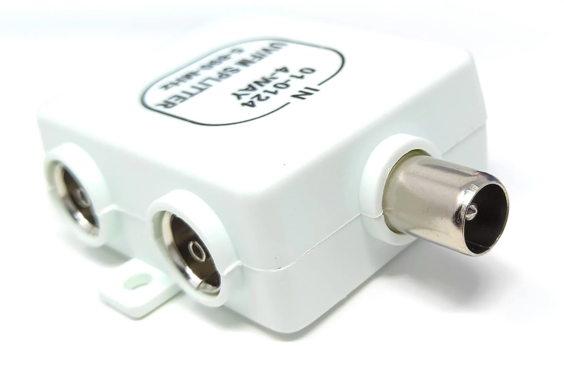 DRUT 1 Input to 4 Output TVs RF Splitter 4 Way UV FM VHF Aerial Cable Adapter