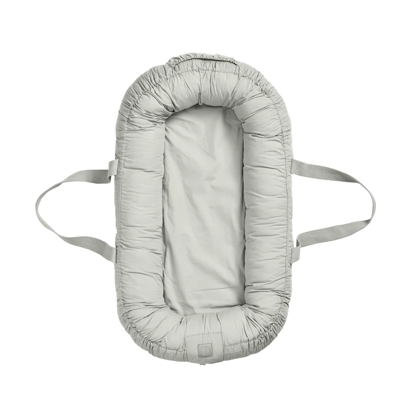 Elodie Details Baby Nest Pod Portable Baby Lounger for Safe Napping or Travelling, Washable 100% Cotton Baby Essentials for Newborn – Mineral Green