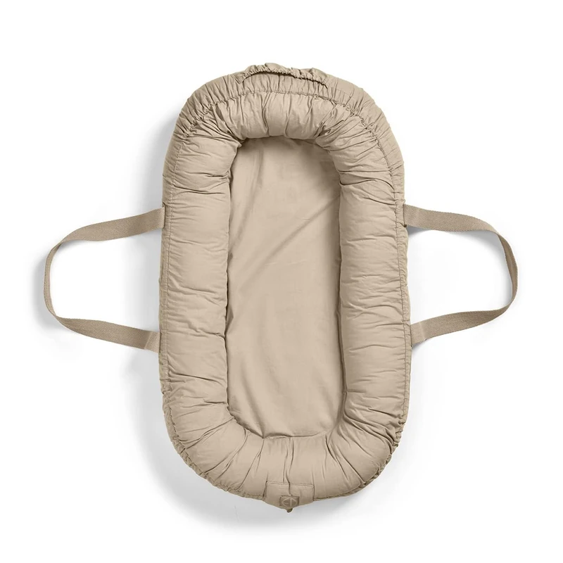 Elodie Details Baby Nest Pod Portable Baby Lounger for Safe Napping or Travelling, Washable 100% Cotton Baby Essentials for Newborn – Pure Khaki