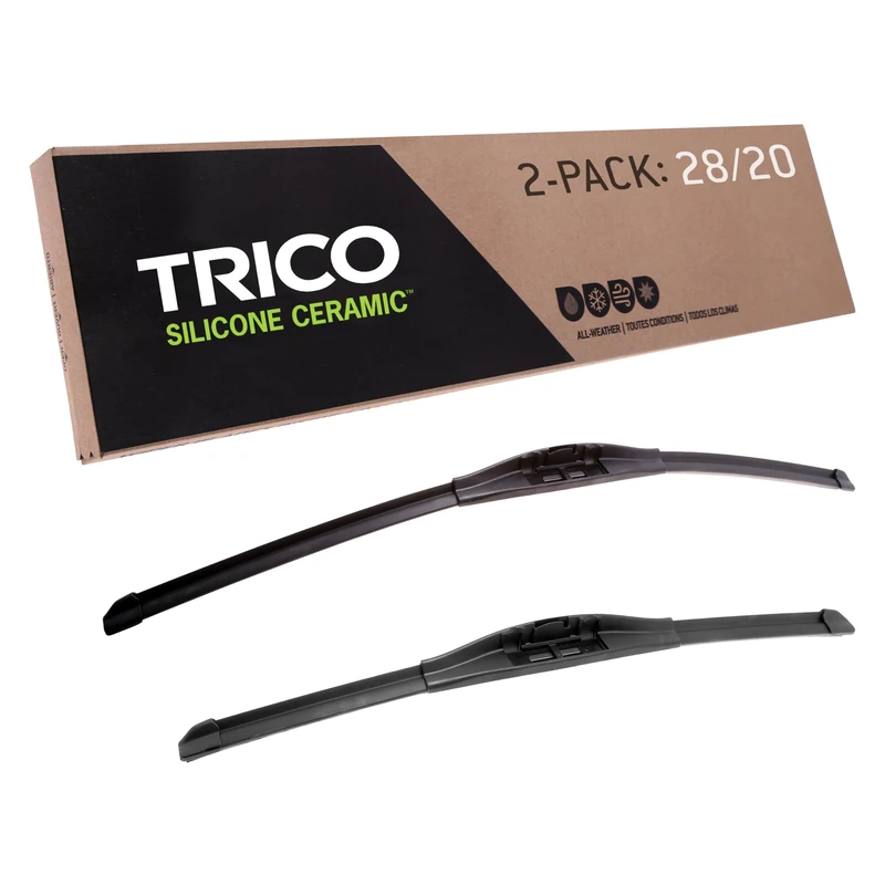 Trico Silicone Ceramic Automotive Replacement Windshield Wiper Blade, Ceramic Coated Silicone Super Premium All Weather includes 28 inch & 20 inch Beam blades (90-2820)