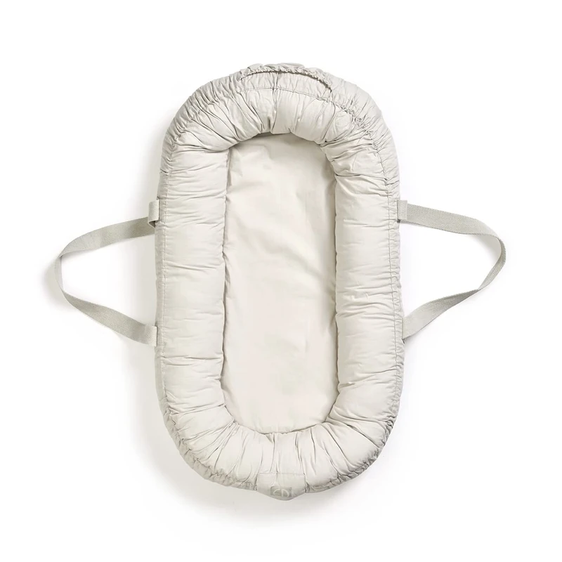 Elodie Details Baby Nest Pod Portable Baby Lounger for Safe Napping or Travelling, Washable 100% Cotton Baby Essentials for Newborn – Vanilla White