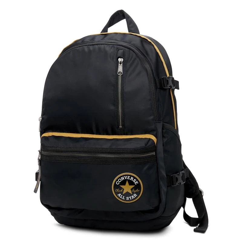 CONVERSE 10024562-A02 Premium Straight Edge Backpack Backpack Unisex Black - Image 1